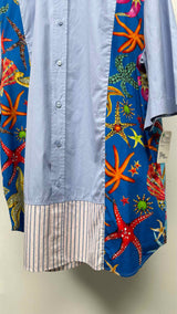 Versace S/S Multi-Panel Starfish Print Shirt