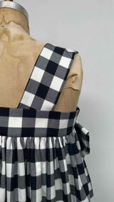 Comme Des Garcons N/S Multi-bow Checker Gathered Dress