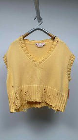 Marni Distressed Cropped Knit Vest