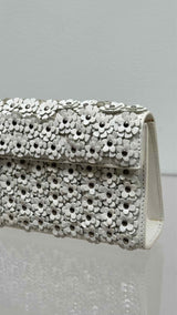 Alaia Flower Embroidered Clutch Bag