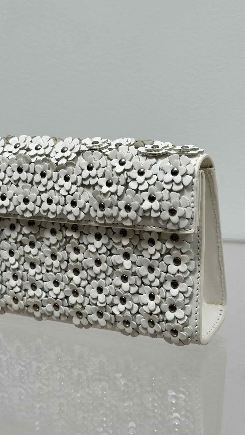 Alaia Flower Embroidered Clutch Bag