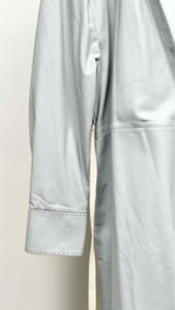 Acne Studios Drawstring Stitching Leather Trench Coat