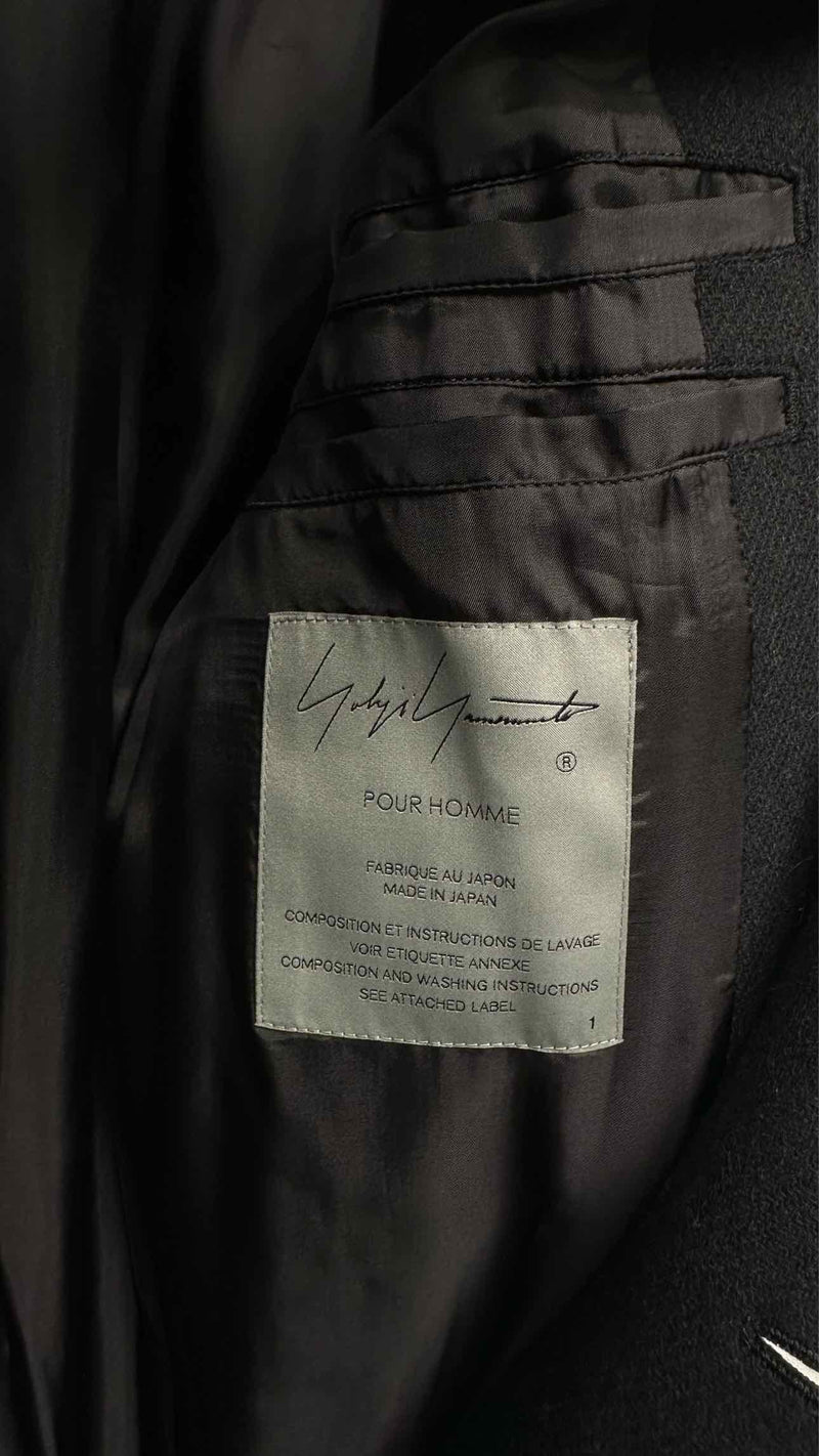 Yohji Yamamoto Pour Homme Shawl-collar Belted Long Coat