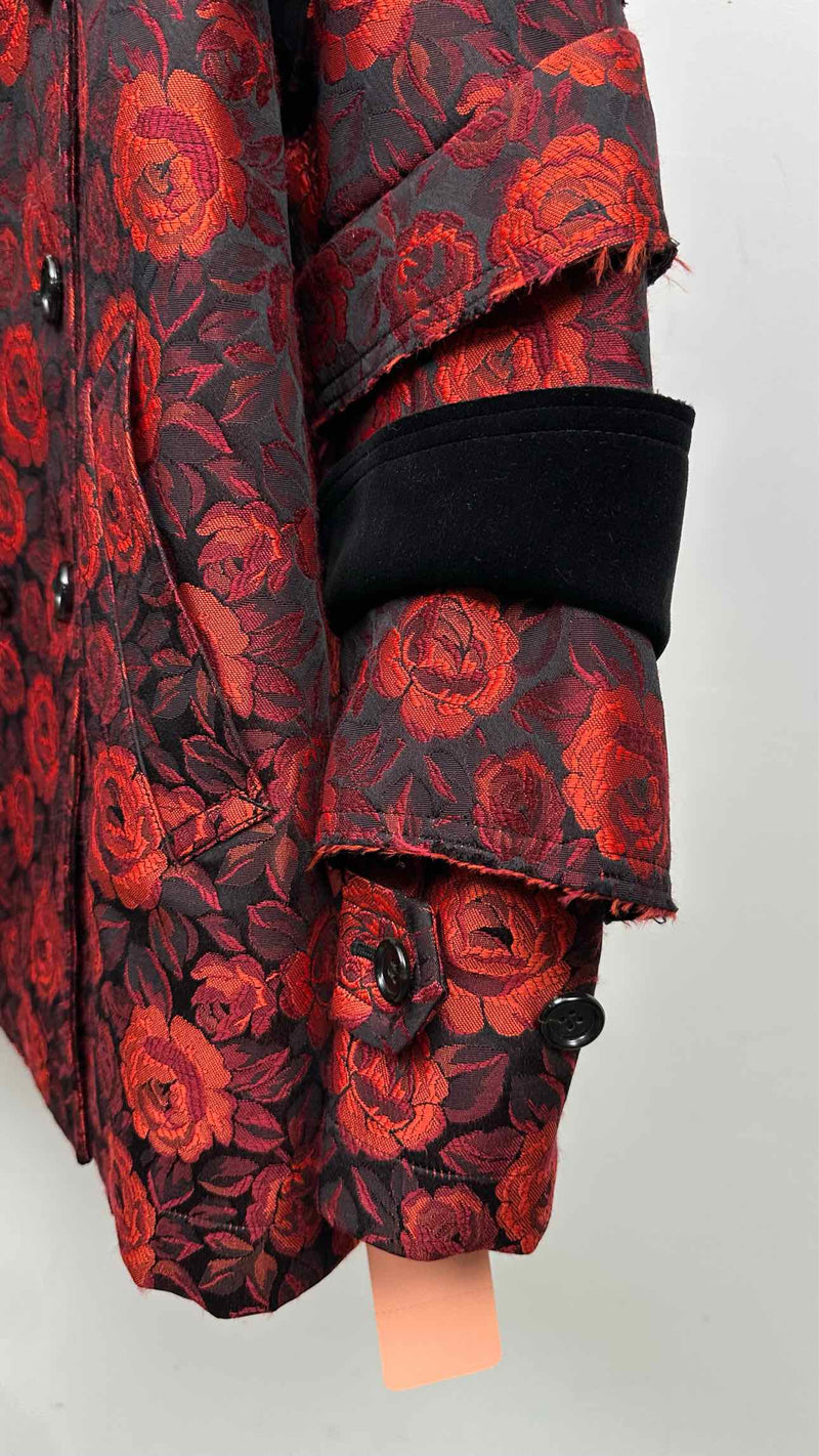 Comme Des Garcons Rose Jacquard Pea Armour Coat