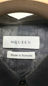 Alexander McQueen Skull Printed Sheer Satin Shirt