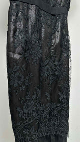 Carolina Herrera Floral Lace Scallop Midi Dress