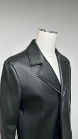 Dion Lee Longline Leather Trench Coat