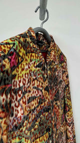 Comme Des Garcons Homme Plus Colorful Deconstructed Leopard Wool Coat