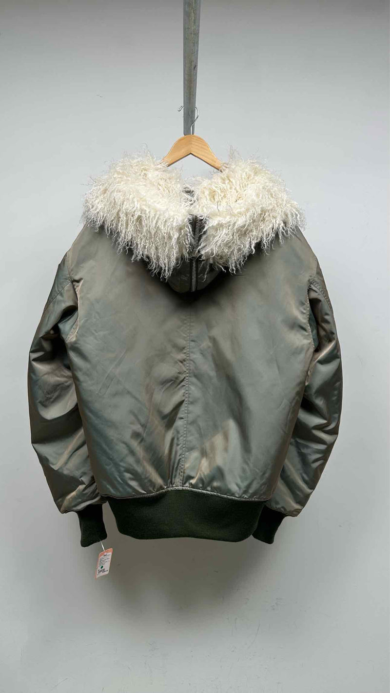 Vaquera Fur Hooded Quilted Lining Oversized MA1 Puffer Jacket