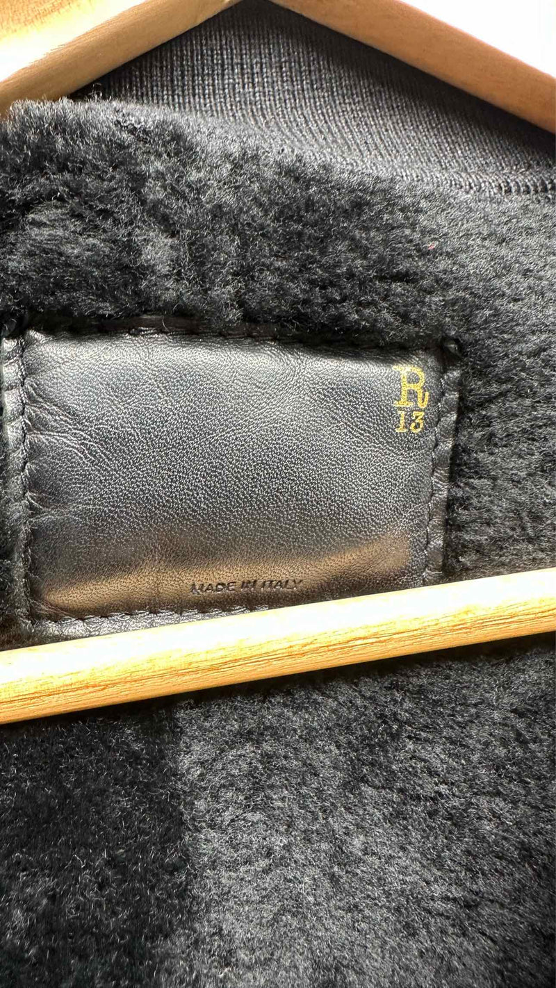 R13 Shearling MA-1 Bomber Jacket