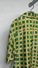 Marni S/S Check Fields Camp Silk Shirt