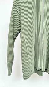 Homme Plisse Zip-up Mock-neck Cargo Jacket