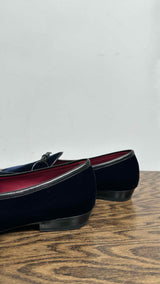 Baudoin & Lange Sagan Bow Velvet Loafers