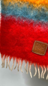 LOEWE Color-blocking Mohair-knit Scarf