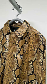 Supreme Leather Snake Trench Coat