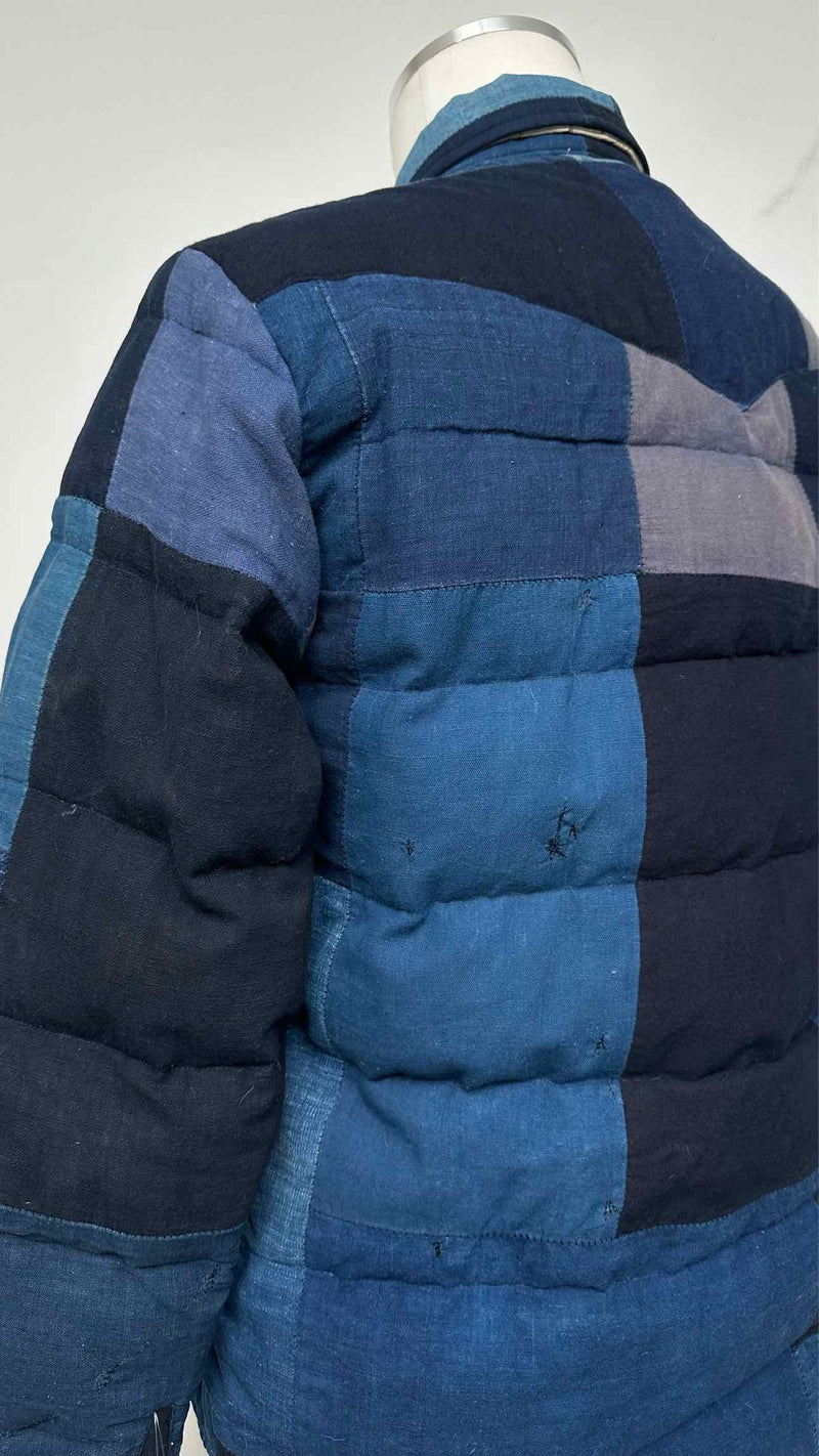 Visvim Denim-patchwork Down Shirt Jacket