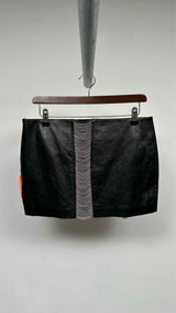 Plein sud Chain-detailed Leather Mini Skirt