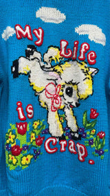 Marc Jacobs x Magda Archer "My life is crap" Intarsia Sweater