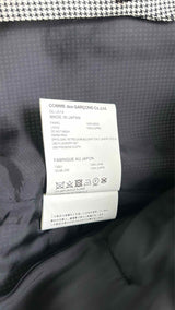 Comme Des Garcons Houndsthooth Ruffle-detailed Blazer Jacket