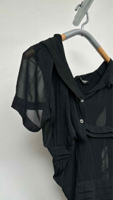 Junya Watanabe Asymmetrical Sheer-Detail Dress
