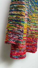 Christian Lacroix Snakeskin-trim Rainbow Tweed Coat