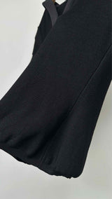 Alaia S/S Open-Neck Hooded Knit Top