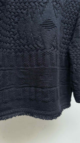 Alanui Shawl-neck Oversized Cable Cardigan