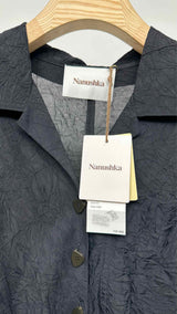 Nanushka Crinkled Satin Shirt Dress
