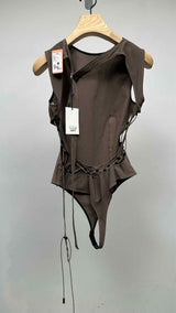 Jacquemus Le Body Marrone Bodysuit