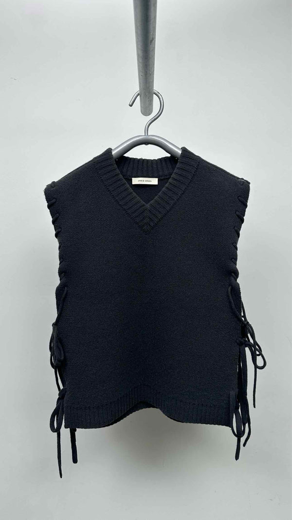 Craig Green Side Lace-up V-neck Knit Vest