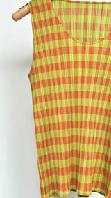 Pleats Please N/S Pleated Check Top