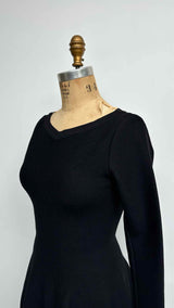 Alaia L/S Laser-cut Skater Dress