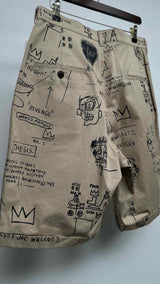 Junya Watanabe MAN X Basquiat Drop-Crotch Graphic Shorts
