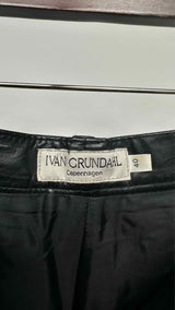 Ivan Grundahl Pleated Leather Pants
