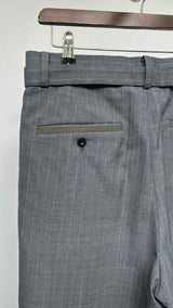 Sacai Pin-stripe Belted Wide Pants