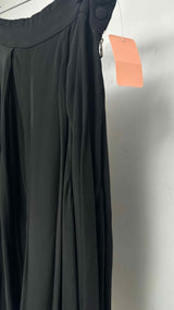 LOEWE Asymmetrical Pleated Satin Long Skirt