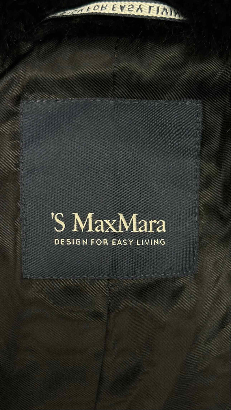 'S Max Mara Velcro Faux-fur Coat