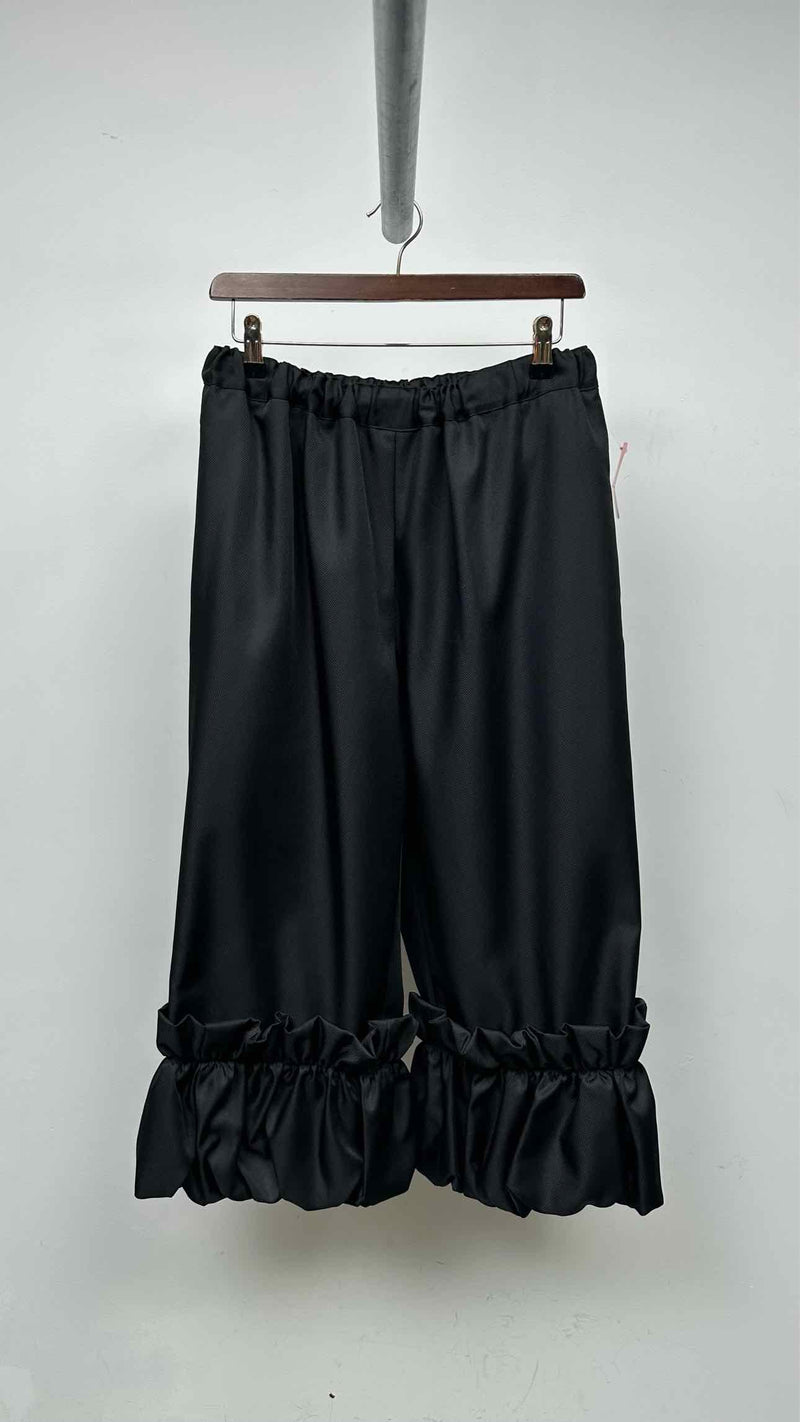 Comme Des Garcons Comme Des Garcons Raffled-bottom Wide Easy Pants