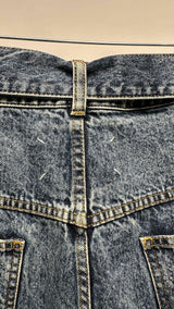 Margiela Asymmetrical Cut-out Tapered Belted Jeans