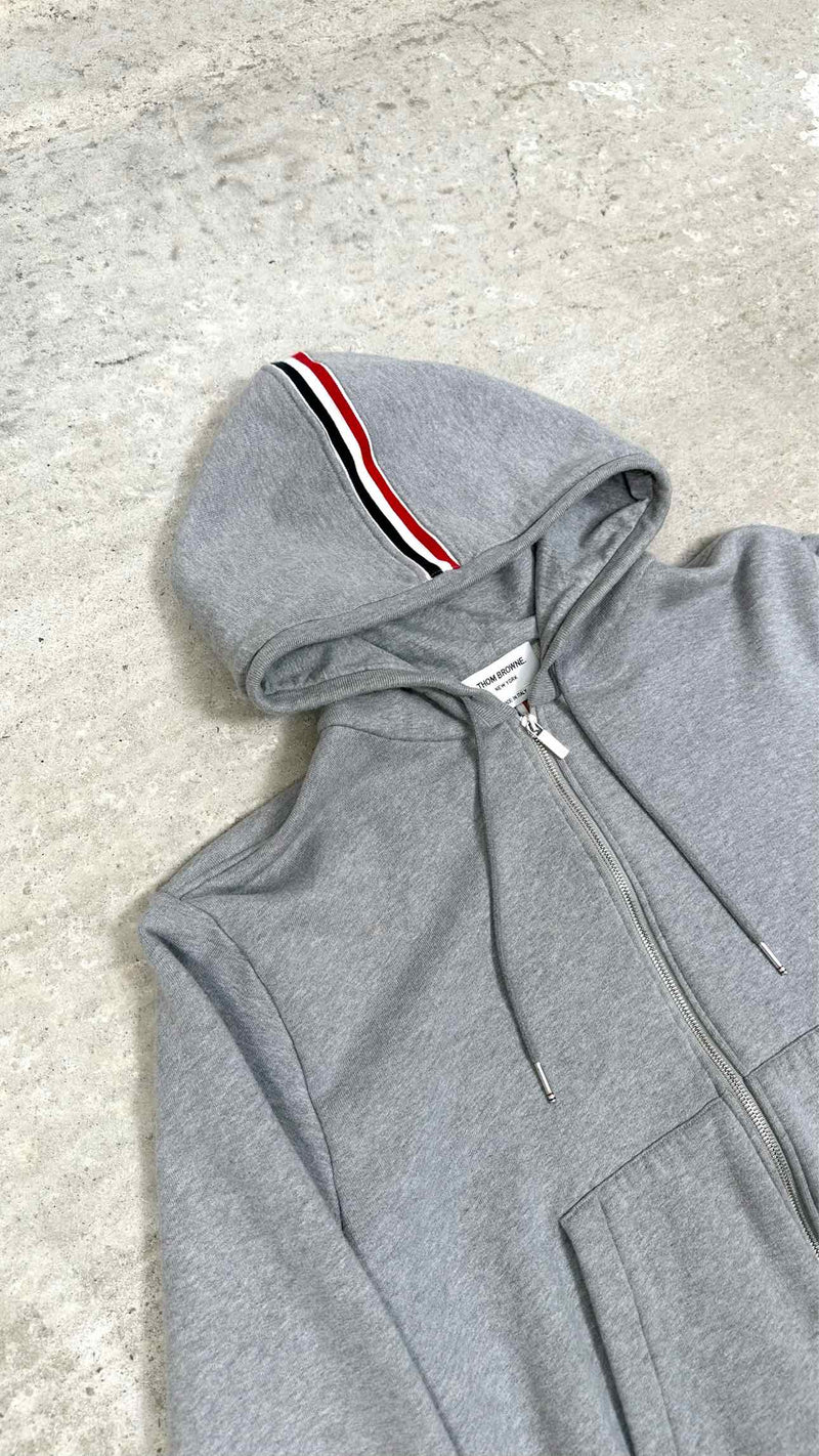 Thom Browne Zip-up Back Stripe Hoodie