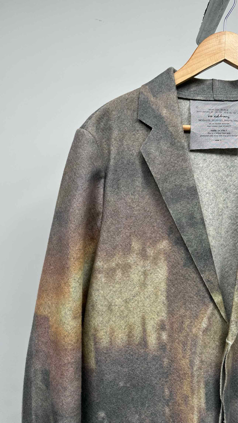 no editions Graphic Wool Coat