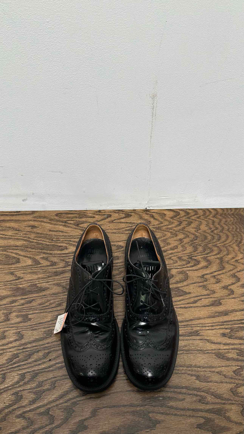 Miu Miu X Church's Wing-chip Leather Shoes