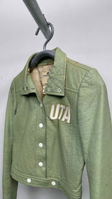 Courreges X UTA Arline Flight Crew Uniform Faux Leather Jacket