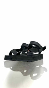 PRADA Logo Print Flat Sandals
