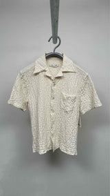 Ernest W. Baker S/S Check-embroidered Cropped Shirt
