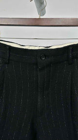 Comme Des Garcons Homme Plus Reflective Pin-stripe Boiled-wool Suits