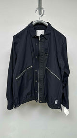Sacai X Thomas Mason Zip-up Poplin Shirt
