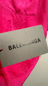Balenciaga S/S Minimal Floral-Jacquard Shirt