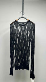 Ann Demeulemeester Egil Perforated Holes Knit Sweater
