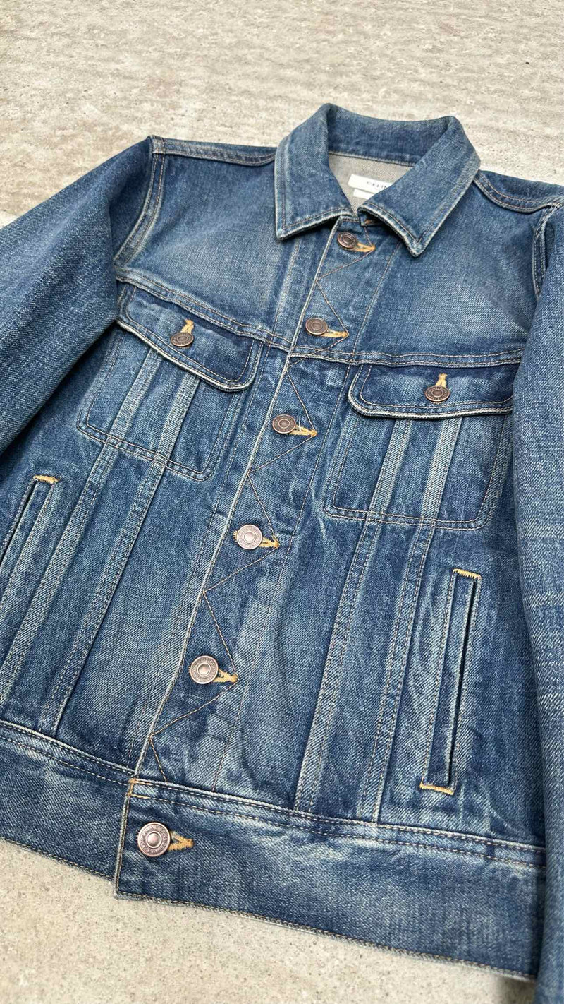 CELINE Rack Embroidered Denim Jacket